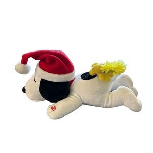 Gemmy Peanuts Animated Sleeping‎ Snoopy Plush Snores w/ Push Button Works